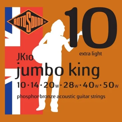 Rotosound JK10 Set para guitarra electroacústica (Jumbo King)