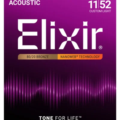 Elixir Set de cuerdas Guitarra Acústica 80/20 BRONCE LIGHT 11-52 11027